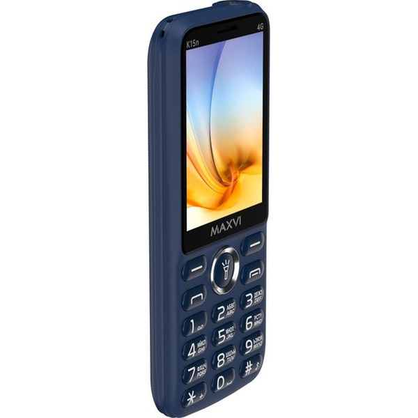 Кнопочный телефон Maxvi K15n 4G (синий)