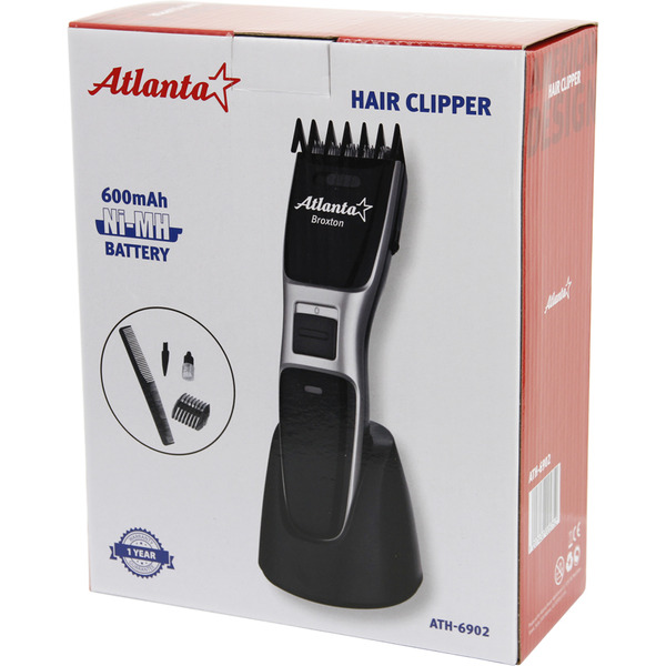 Машинка для стрижки волос Atlanta ATH-6902 (черный/серебристый)