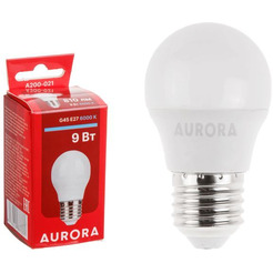 Лампа светодиодная AURORA G45 E27 9Вт 6000K (A200-021)