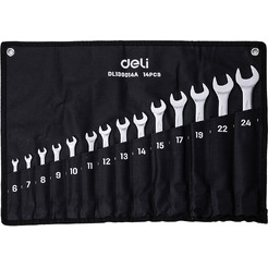 Набор ключей комбинированных Deli EDL130014A