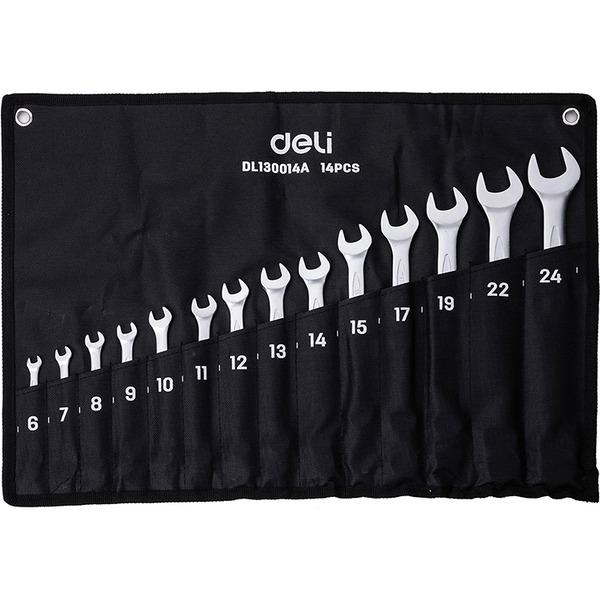 Набор ключей комбинированных Deli EDL130014A