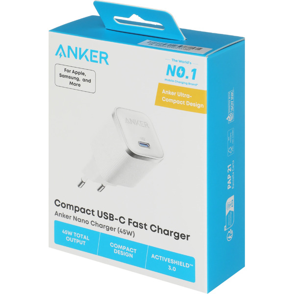 Сетевое зарядное Anker Nano Charger A2692 45W USB Type-C (белый)