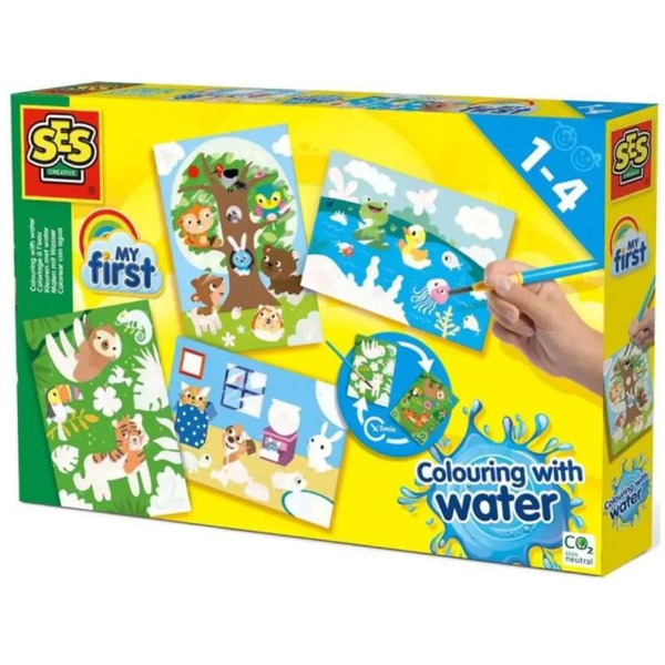 Набор для рисования SES Creative My First Мои первые раскраски водой Прячущиеся животные 14456