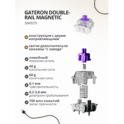 Клавиатура Keychron K2 HE Special Edition White K2H-Q1 (Nebula Magnetic)