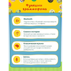 Музыкальная игрушка Biidi Фонограф G80 (желтый)