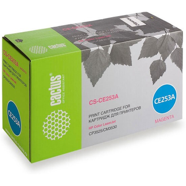 Картридж лазерный Cactus CS-CE253A CE253A пурпурный (7000стр.) для HP CLJ CP3525/ CM3530