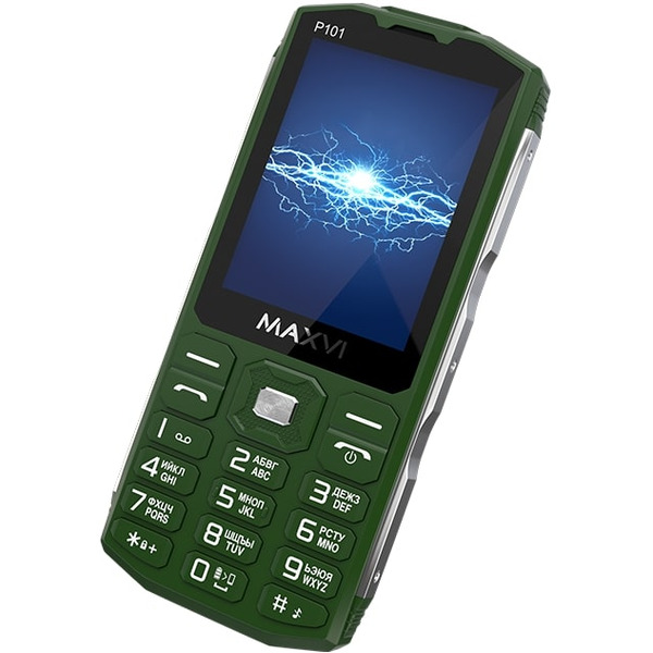 Кнопочный телефон Maxvi P101 (зеленый)