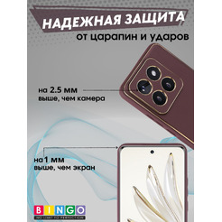 Бампер Bingo Gold Line для XIAOMI 14 Pro Бордовый