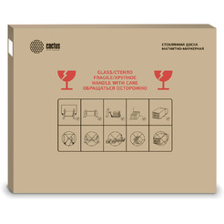 Доска стеклянная Cactus CS-GBD-65x100-WT