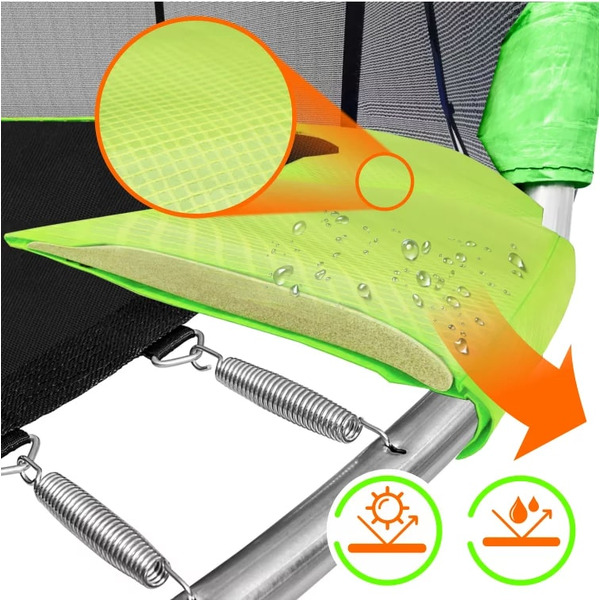 Батут Alpin ATGY-252 2.52 м с защитной сеткой и лестницей