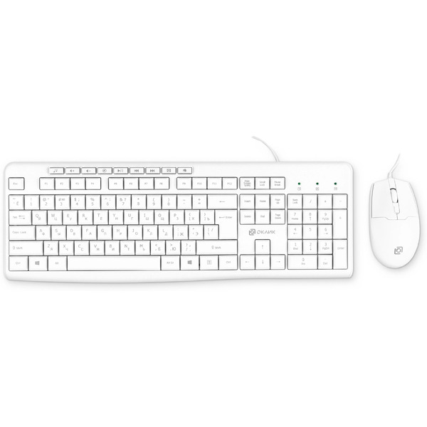 Клавиатура + мышь Oklick S650 (белый)
