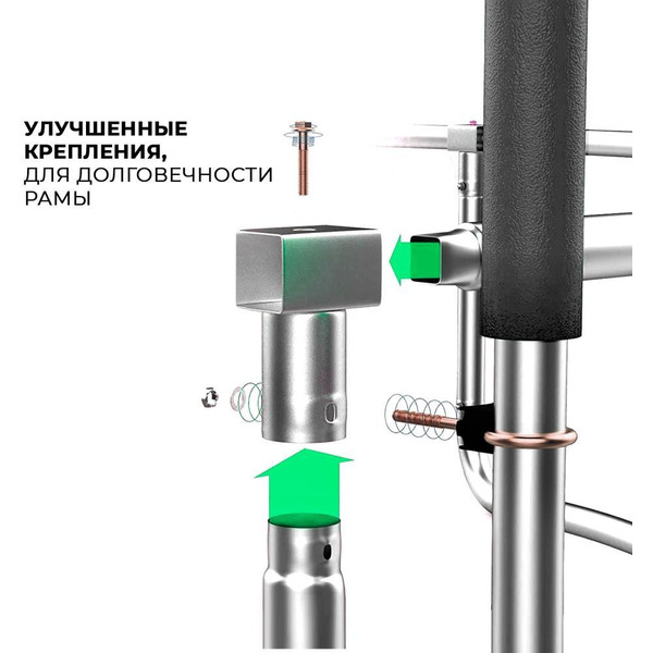 Батут GetActive Jump 10FT с внешней сеткой и лестницей зеленый (J10L)