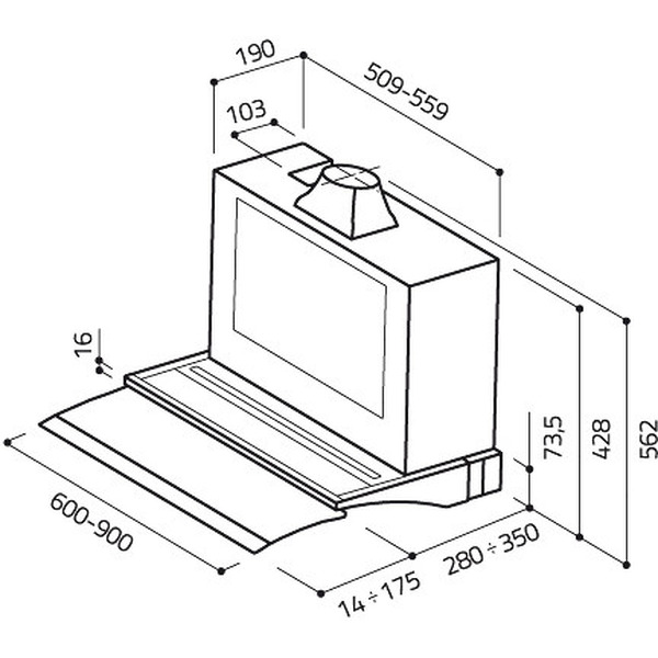 Кухонная вытяжка Elica GLIDE IX A/90
