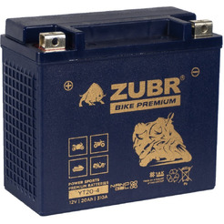 Мотоциклетный аккумулятор ZUBR Premium YT20-4 L+ (20 А·ч)
