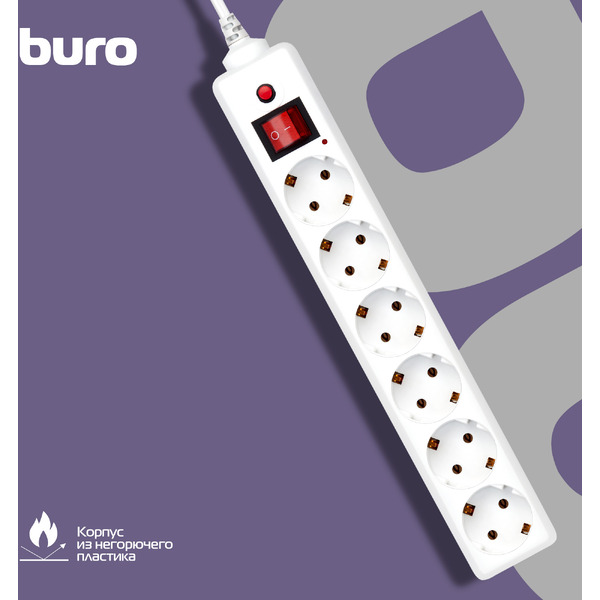 Сетевой фильтр Buro 600SH-16-5-W