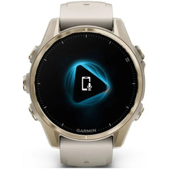 Умные часы Garmin Fenix 8 Sapphire 43мм (золотистый, дымчато-серый ремешок)