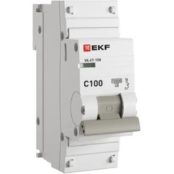 Выключатель автоматический EKF PROxima ВА 47-100 1P 100A (C) 10kA