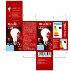 Лампа светодиодная BELLIGHT LED A60 12W 220V E27 4000К