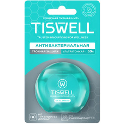 Зубная нить Tiswell с мятным вкусом (50м)