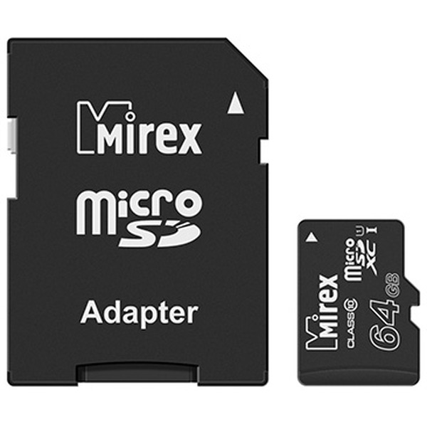 Карта памяти Mirex microSDXC 64GB (13613-AD10SD64)