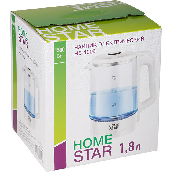 Электрический чайник HomeStar HS-1008 (белый)