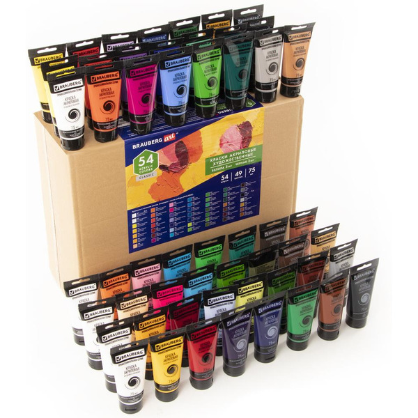 Краски акриловые художественные BRAUBERG ART CLASSIC 191724