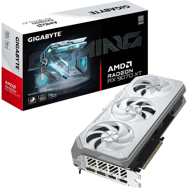 Видеокарта Gigabyte Radeon RX 9070 XT Gaming OC Ice 16G GV-R907XGAMINGOCICE-16GD