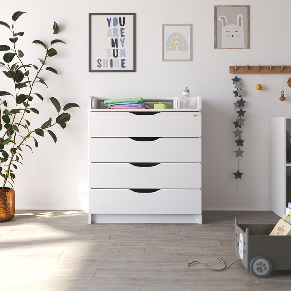 Детский комод Атон Сириус-2 804 Wood (белая Аляска)