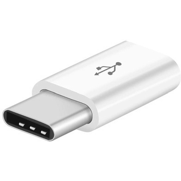 Адаптер Bingo MicroUSB - USB Type-C (белый)