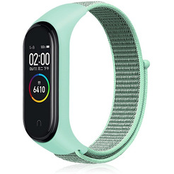 Ремешок Bingo Nylon для Xiaomi Mi Band 5/6 (мята)