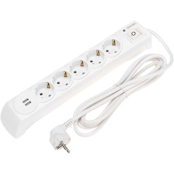 Сетевой фильтр Kranz 13-4700 3м (5 розеток) белый