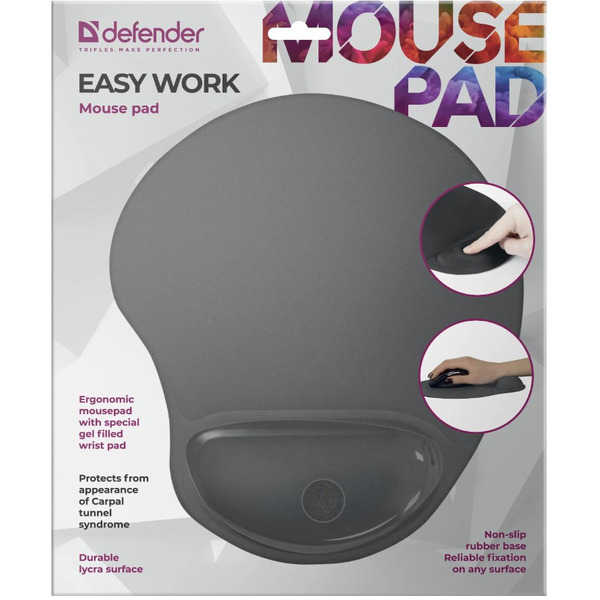 Коврик для мыши Defender Easy Work серый