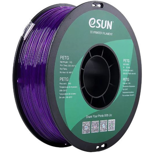 Пластиковая нить ESUN PETG175Z1 transparent purple