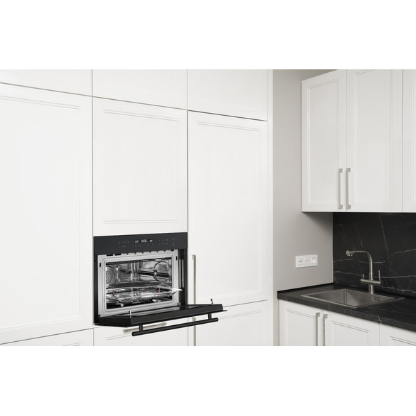 Встраиваемый компактный духовой шкаф Weissgauff OE 446 Black Edition