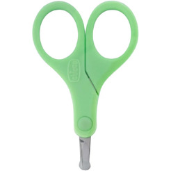 Ножницы детские CHICCO С короткими лезвиями 0 мес+ 340628075 (зеленый)