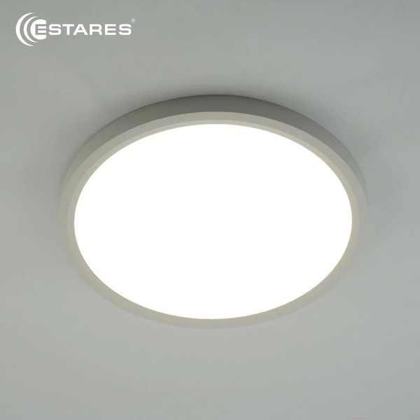 Припотолочная люстра Estares Round 28W R-300x25-WHITE/WHITE-220-IP44 4000K