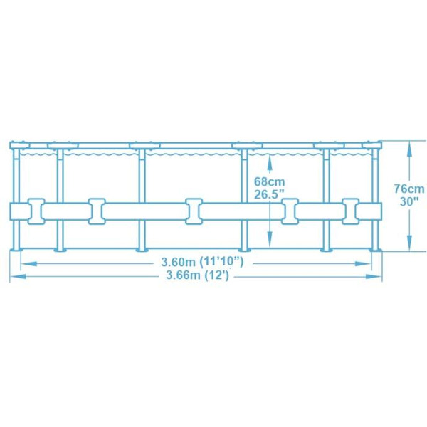 Каркасный бассейн Bestway 56416 (366x76 см)