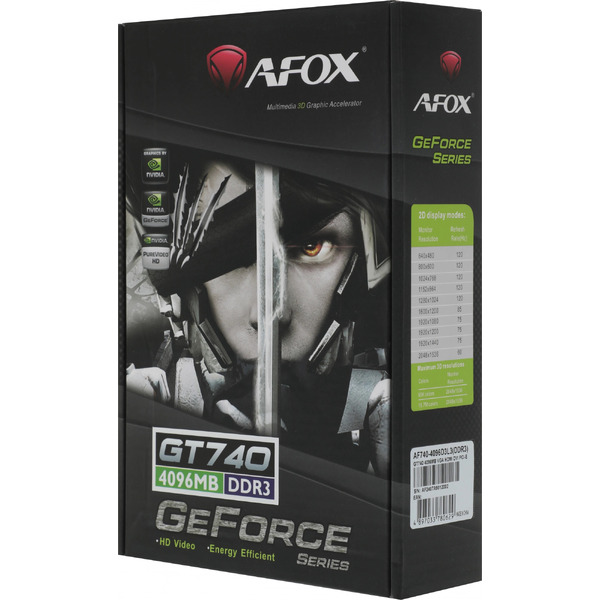 Видеокарта AFOX GeForce GT 740 4GB DDR3 AF740-4096D3L3