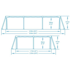 Каркасный бассейн Bestway 56403 (259х170х61)