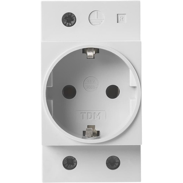 Розетка с заземляющим контактом TDM SQ0209-0001 РАр10-3-ОП Shuko