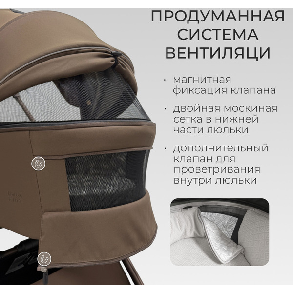 Коляска детская Bubago Gaudi 2в1 BG 218-2 (медовый коричневый)