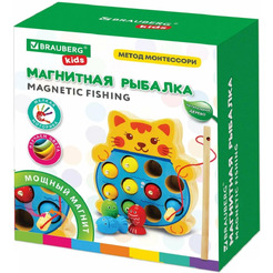 Развивающая игра BRAUBERG KIDS магнитная рыбалка " Кот" 665246