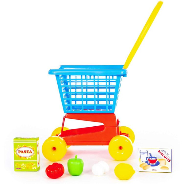 Тележка игрушечная Полесье Supermarket №1 с набором продуктов 67890