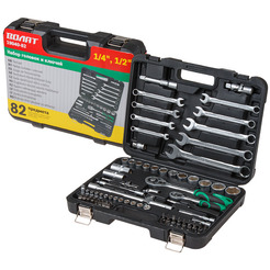 Набор головок и ключей Волат 19040-82