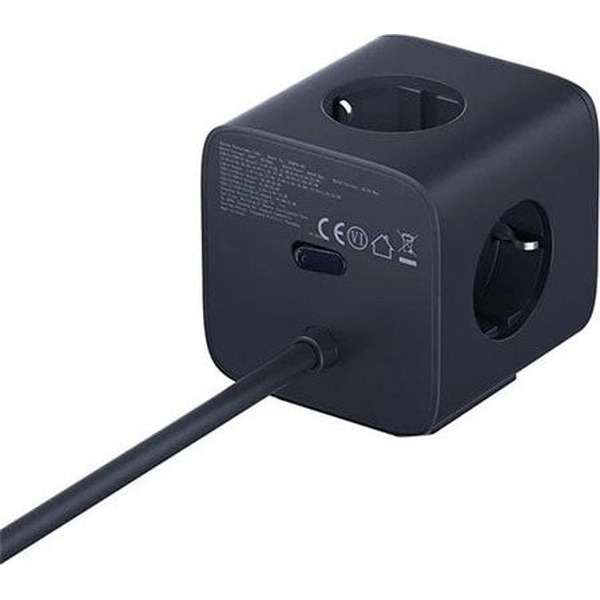 Удлинитель Baseus EnerFill FA11 Cube Power Strip 3AC+1U+2C 67W EU E00082100123-00 (1.5 м, черный)