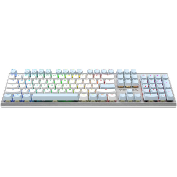 Клавиатура A4Tech Fstyler FS100 Neon (серебристый/голубой)