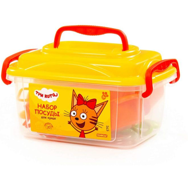 Набор игрушечной посуды Полесье Три кота 72931 (20 элементов)