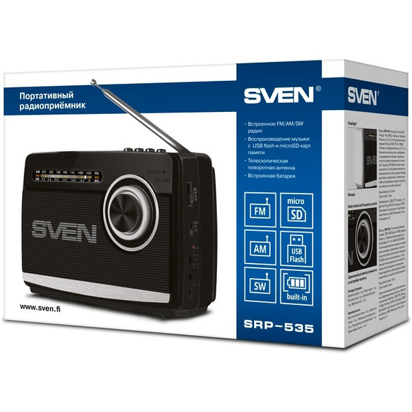 Радиоприемник SVEN SRP-535 (черный)