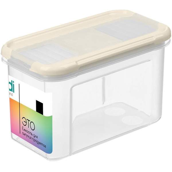 Емкость для сыпучих продуктов IDILAND Modena 221111925/01 (светло-бежевый)