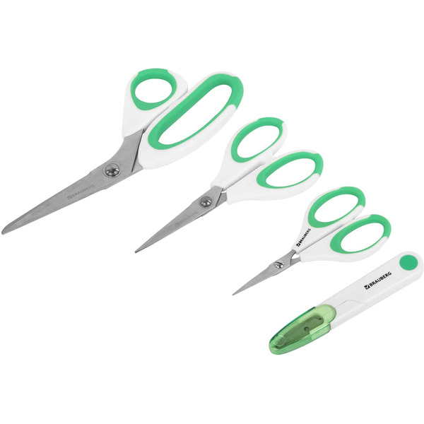 Ножницы BRAUBERG 3шт. (115, 145, 205мм) + сниппер 272982